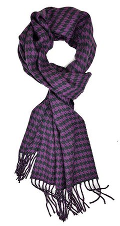 Plum Feathers Cashmere Winter Scarf