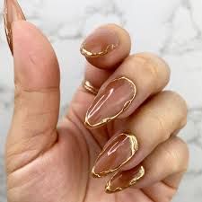 gold tip nails - Google Search