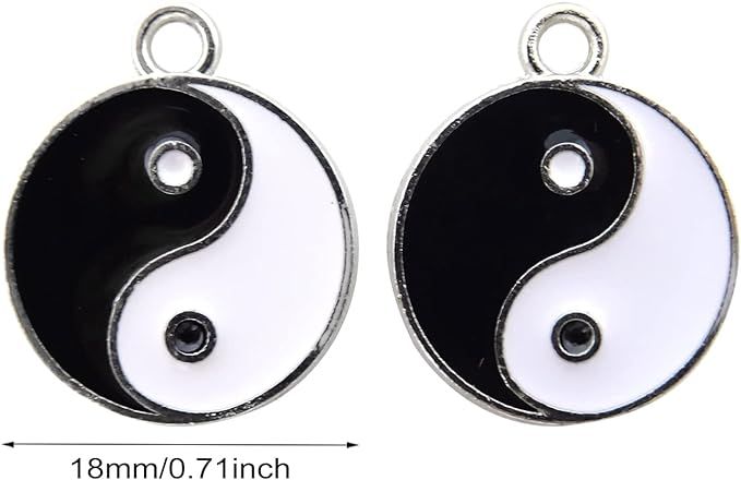 Amazon.com: Honbay 20pcs Double Sided Enamel Alloy Gossip Pattern Yin Yang Charms Pendant, Yoga Meditation Pendants, for Earrings Necklace Bracelet Jewelry Making and DIY Crafts : Arts, Crafts & Sewing