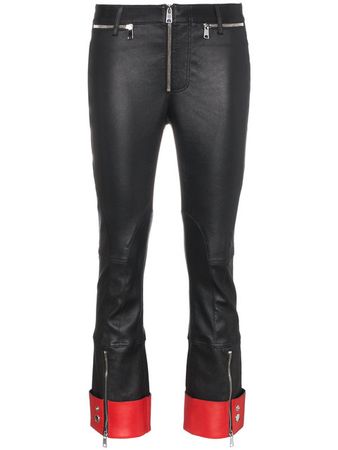 Alexander McQueen Skinny Cropped Leather Trousers - Farfetch