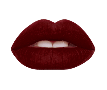 dark red lips