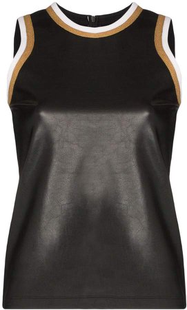 Markoo leather-effect tank top