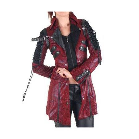 Matrix-Steampunk-Trench-Red-Coat-For-Woman..jpg (600×600)