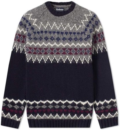 BARBOUR WETHERAL FAIR ISLE CREW KNIT