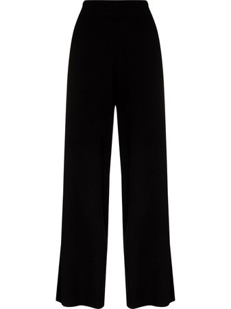 St. Agni wide-leg Cashmere Knitted Trousers - Farfetch
