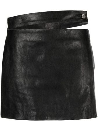 AMBUSH low-rise Leather Miniskirt - Farfetch