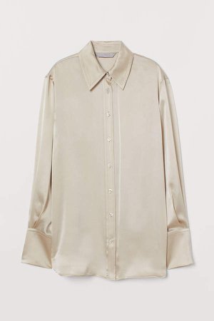 Silk Shirt - Beige
