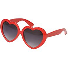 Amazon.com: Gravity Shades Oversized Heart Shaped Sunglasses, Red : Clothing, Shoes & Jewelry