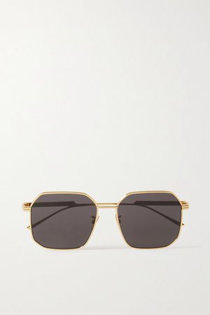 Gold Octagon-frame gold-tone metal sunglasses | Bottega Veneta | NET-A-PORTER