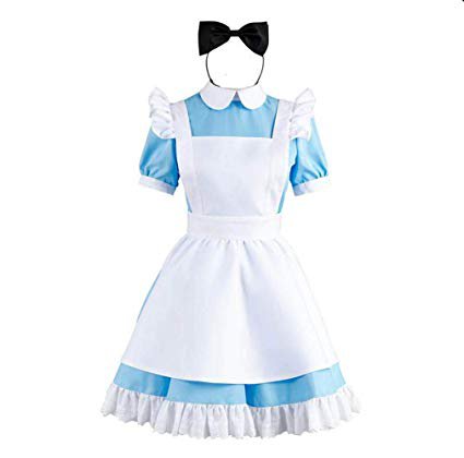 Zhiqing Blue Alice's Wonderland Lolita Maid Cosplay Costumes Fancy Dress Sets Kits Apron Size M: Amazon.co.uk: Toys & Games