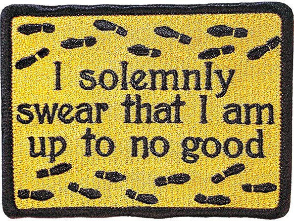 Amazon.com: Ata-Boy Harry Potter I Solemnly Swear 1.25" Collectible Pin-Back Button: Clothing