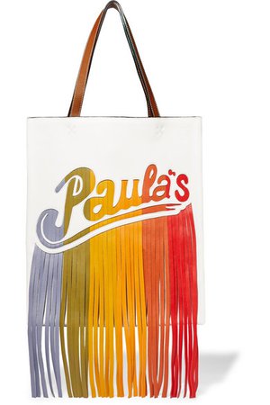 Loewe | + Paula's Ibiza fringed leather shoulder bag | NET-A-PORTER.COM