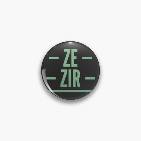 "Ze/Zir Pronouns" Pin by FireElegy | Redbubble [CowboyYeehaww]