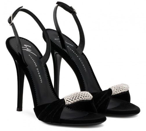 velvet black giuseppe zanotti shoes