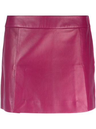 Federica Tosi mid-rise Leather Miniskirt - Farfetch