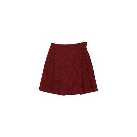 blood red pleated skirt