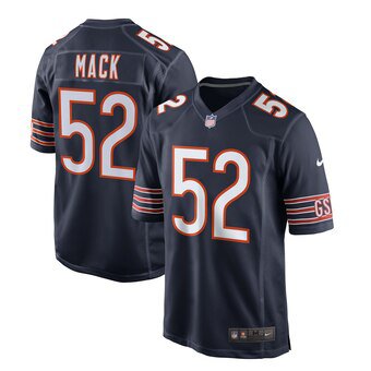 Men's Chicago Bears Khalil Mack Nike Navy 100th Season Game Jersey