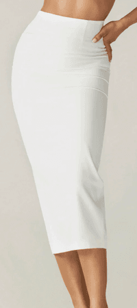Bebe white midi skirt