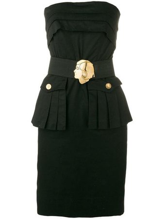 Chanel Vintage Strapless Belted Short Dress - Farfetch