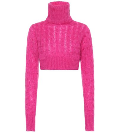 Mohair-blend turtleneck sweater