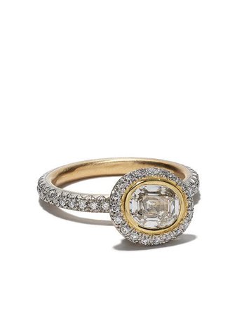 Hum Diamond Foundry x Dover Street Market 18kt Yellow gold, Platinum And Diamond Ring 2 - Farfetch