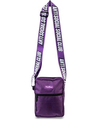 Shop purple Anti Social Social Club patch-detail side bag with Express Delivery - Farfetch