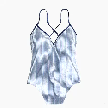 J. Crew Lace-Up Back One-Piece