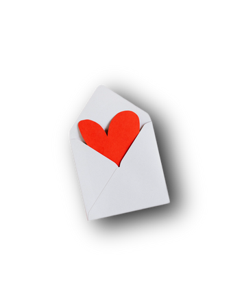 Valentines Day hearts love letters