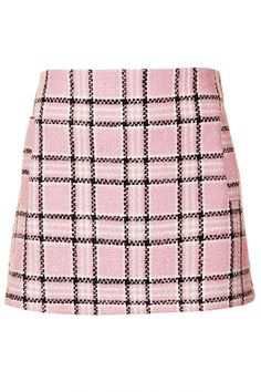 pink checkered skirt