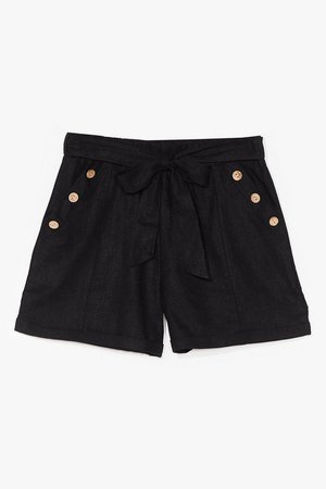 Get Button With It High-Waisted Belted Shorts | Nasty Gal