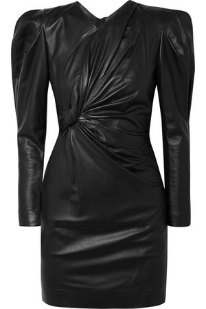 Isabel Marant | Cobe twisted leather mini dress | NET-A-PORTER.COM