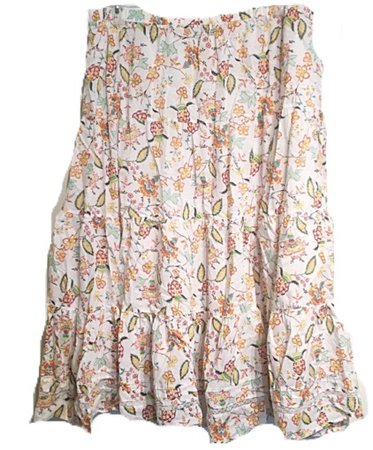 Plus Size Floral Hippie Skirt