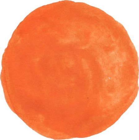 Dark Orange Watercolor Circle