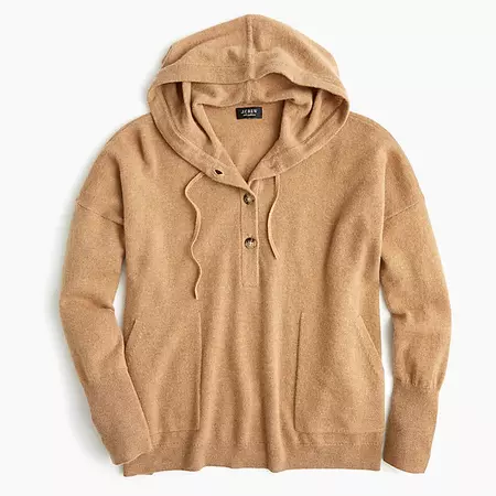 Everyday cashmere pullover hoodie sweater - Women's Sweaters | J.Crew