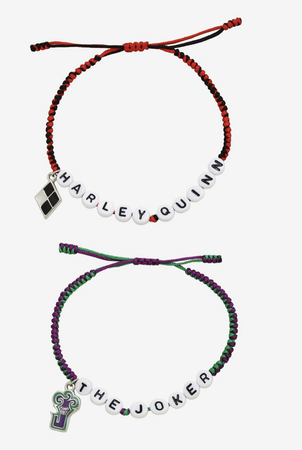 the joker and Harley Quinn bracelet