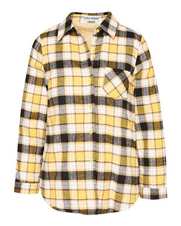 TEDDY LINED FLANNEL YELLOW – Steve Madden