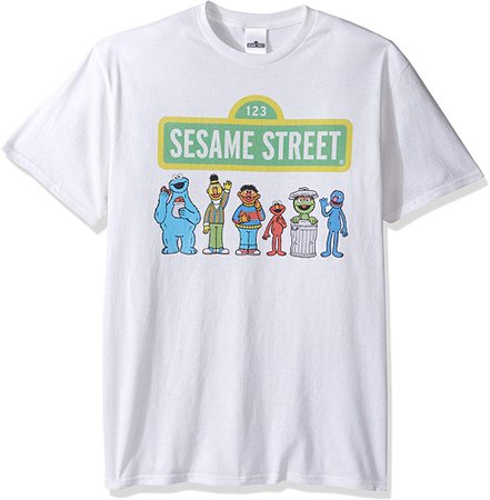 Amazon.com: Sesame Street Men's Big and Tall Street Sign T-Shirt, White, 3XL: Clothing