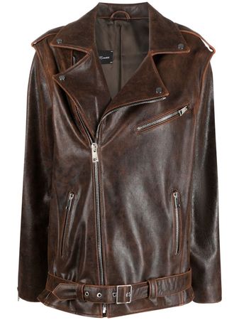 Manokhi Oversized Leather Jacket