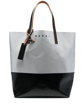 Marni colour-block Leather Tote Bag - Farfetch