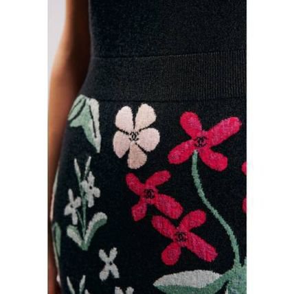 chanel cashmere floral pencil skirt - Google Search