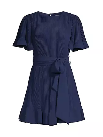 Shop Milly Lumi Pleated Minidress | Saks Fifth Avenue