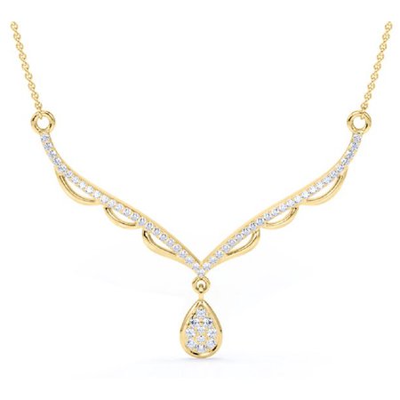 gold diamond necklace3