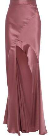 Split-front Silk-charmeuse Maxi Skirt