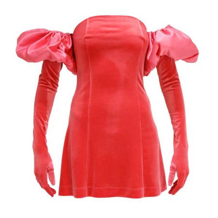Cupid Dress, Gloves & Puffs - Pink Velvet | Miscreants | Wolf & Badger