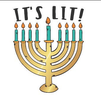 "It's Lit" Hanukkah Menorah Temporary Tattoos – ModernTribe