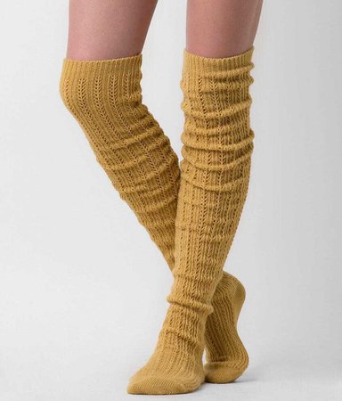 yellow knit socks