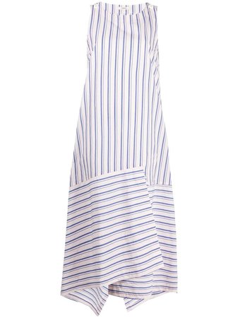 Odeeh Panelled stripe-print Midi Dress - Farfetch