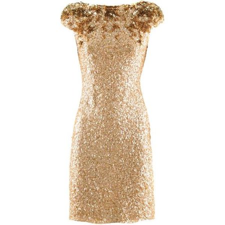 Gold Glitter Sequin Dress