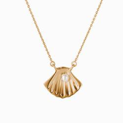 Shell Necklace | 14K Yellow Gold Vermeil Charm – Awe Inspired