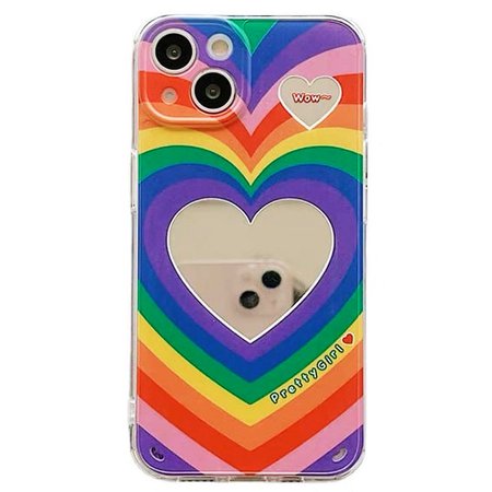 Rainbow Heart Mirror iPhone Case | BOOGZEL APPAREL – Boogzel Apparel